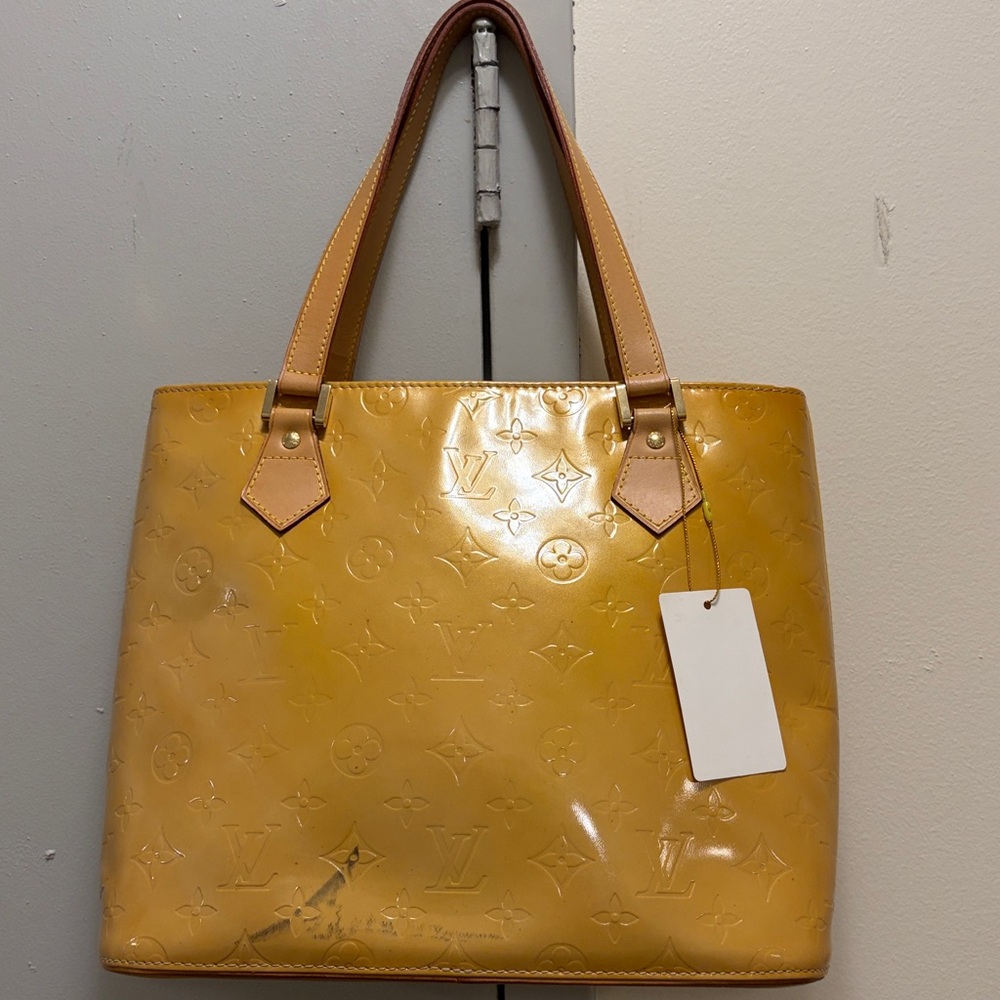 Louis Vuitton Vernis Mustard Yellow Tote Bag - Picture 2 of 10